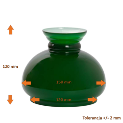 Opal oil lampshade 5557 - vesta shade - mounting 120 mm