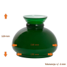 Klosz 5557 do lampy naftowej opal - aladyn - otw.mont. 120 mm