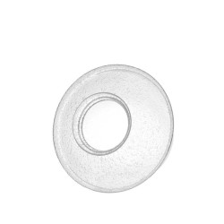 Stínítko 0056X z světlého skla antico s držadlem - prům. 180/84 mm