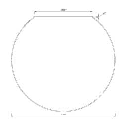 Stínítko 4021 z světlého matného skla - prům. 180/100 mm