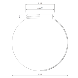 Lampshade 4029 with thread - d. 200/99 mm