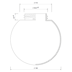 Lamp 4037 IFO with thread - d. 180 mm