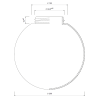 Lampshade 4044 with thread - d. 200/84,5 mm