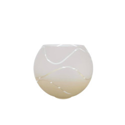 Clear glass pained lampshade 4051 with decor - d. 160/47 mm