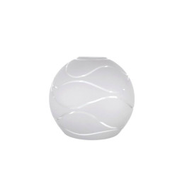 Clear glass pained lampshade 4051 with decor - d. 160/47 mm