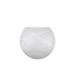 Clear glass pained lampshade 4051 with decor - d. 160/47 mm