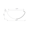Opal lampshade 4106 - d. 210/180 mm
