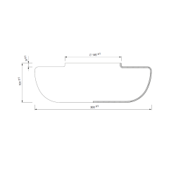 Lampshade 4142 - l. 300/145 mm