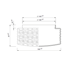 Clear glass lampshade 4163 - l. 195/149 mm