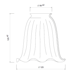 Lampenschirm 4239 - d. 123/56 mm