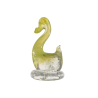 Clear glass figurines with alabaster - Duck