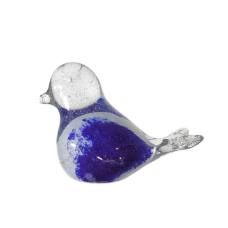 Clear glass figurines with alabaster - Bird