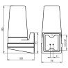 Lampe BERNADOTTE aus Opalglas mit Gewinde - H. 180 mm