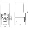 Lampa SCONCE opalowa z gwintem - śr. 74 mm