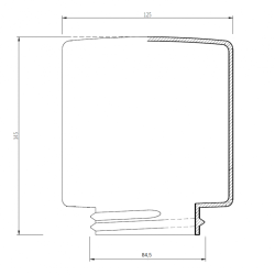 Lamp 5444 WOS with thread - l. 125 mm