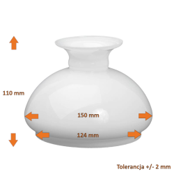 Opal oil lampshade 5544 - vesta shade - mounting 124 mm