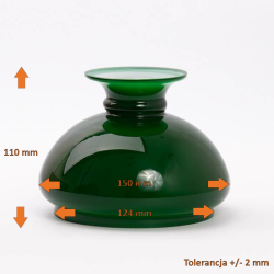 Stínidlo 5544 olejové lampy - Aladin - s otvorem 124 mm