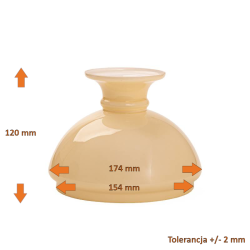 Opal oil lampshade 5545 - vesta shade - mounting 154 mm