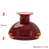 Klosz 5545 do lampy naftowej opal - aladyn - otw.mont. 154 mm