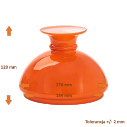 Opal oil lampshade 5545 - vesta shade - mounting 154 mm